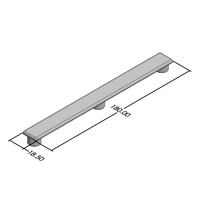 60-110-2 MODULAR SOLUTIONS POLYAMIDE PART<br>END CAP 180MM X 18.5MM LIGHT GRAY